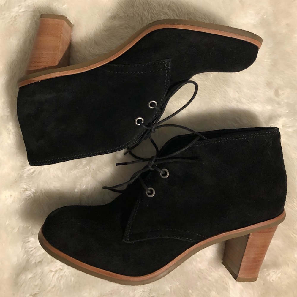 J.JILL Suede Lace Up Ankle Boots Bootie Size 9 - Picture 6 of 12